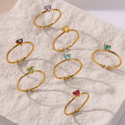 Amour Birthstone Adjustable Ring