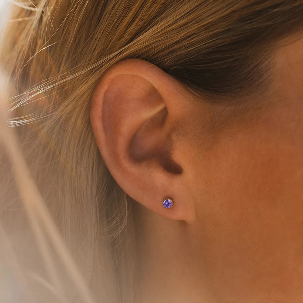 Aris Birthstone Stud Earring