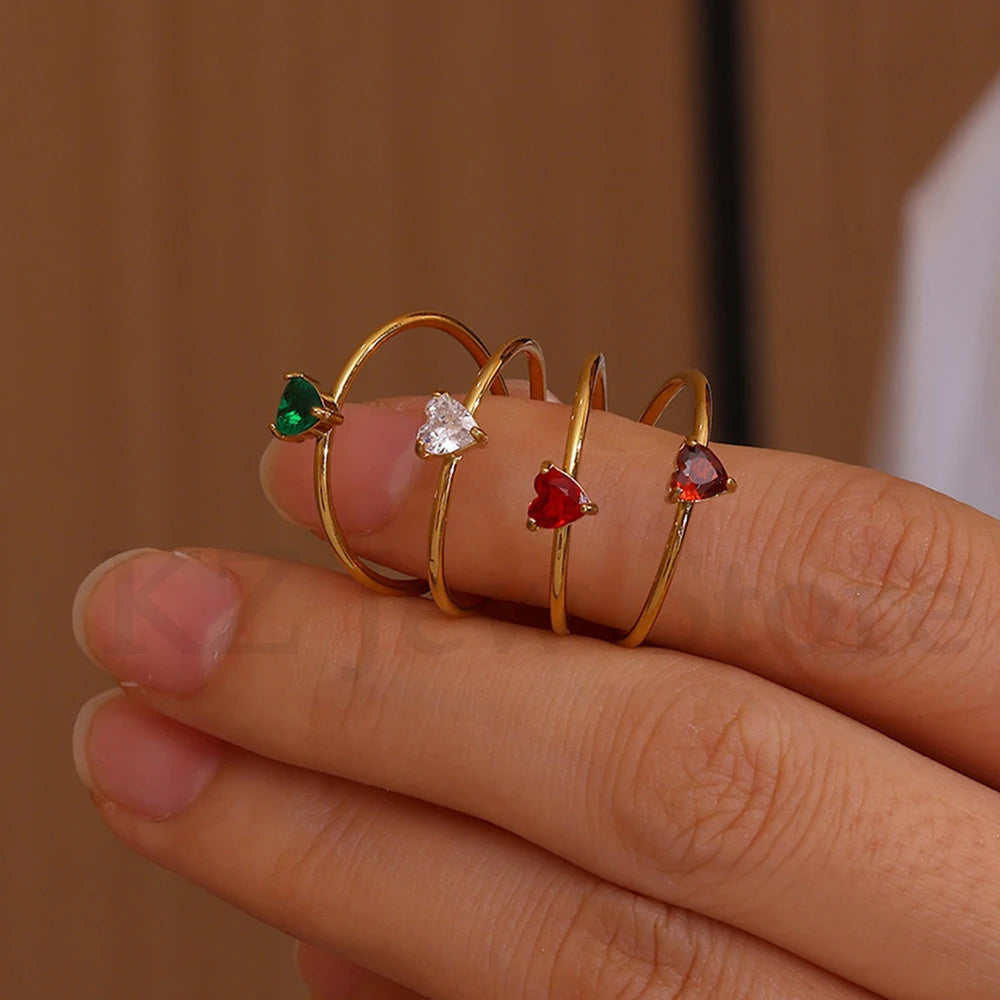 Amour Birthstone Adjustable Ring