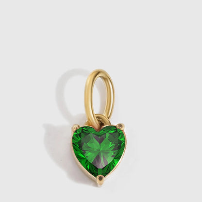 Amour Birthstone Heart Shape Charm
