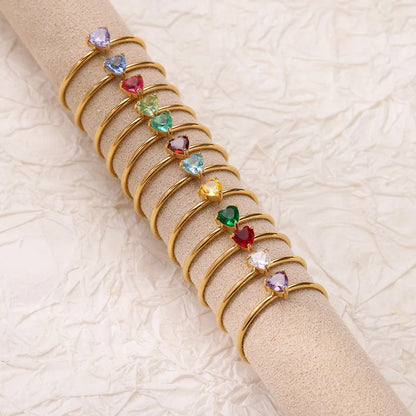Amour Birthstone Adjustable Ring