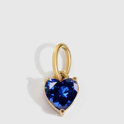 Amour Birthstone Heart Shape Charm
