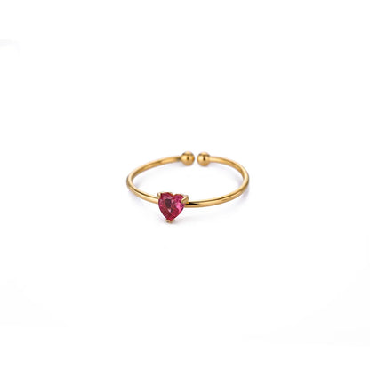 Amour Birthstone Adjustable Ring