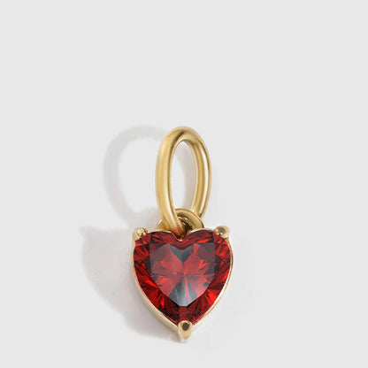Amour Birthstone Heart Shape Charm