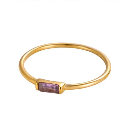 Noor Birthstone Minimal Ring