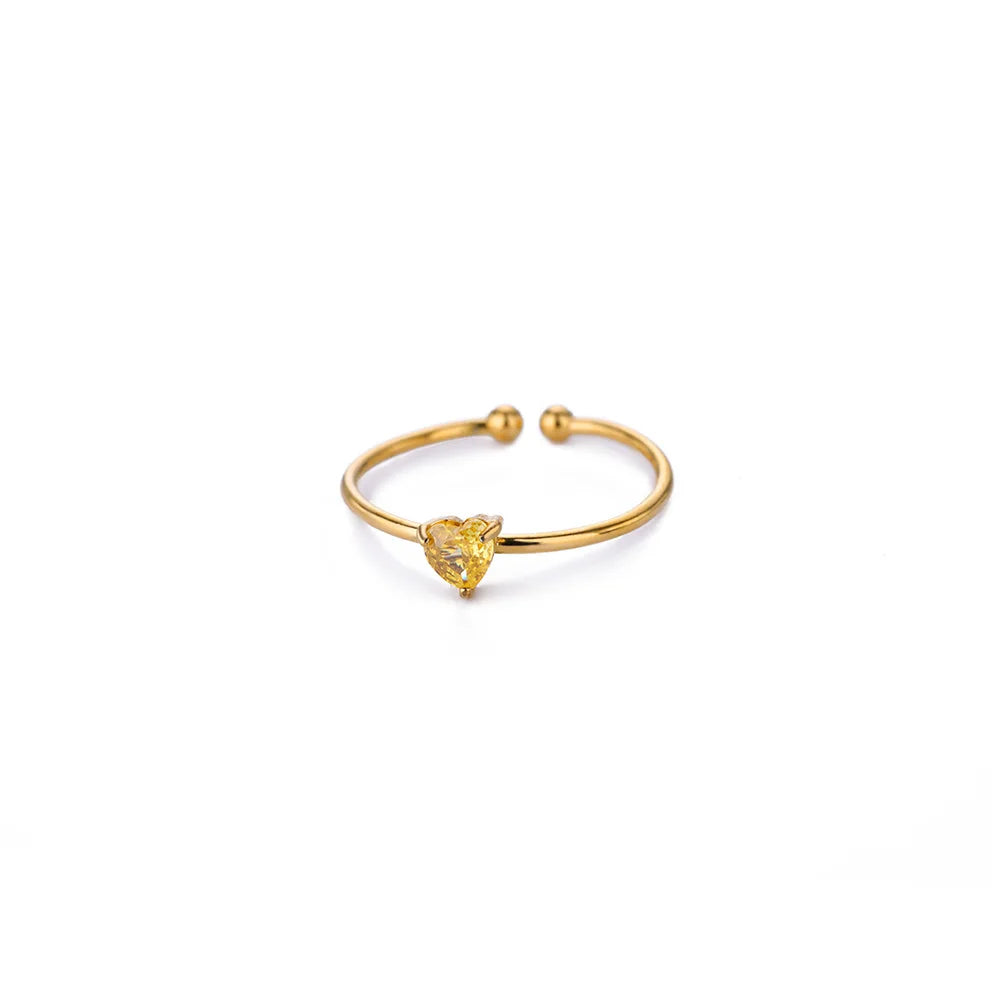 Amour Birthstone Adjustable Ring