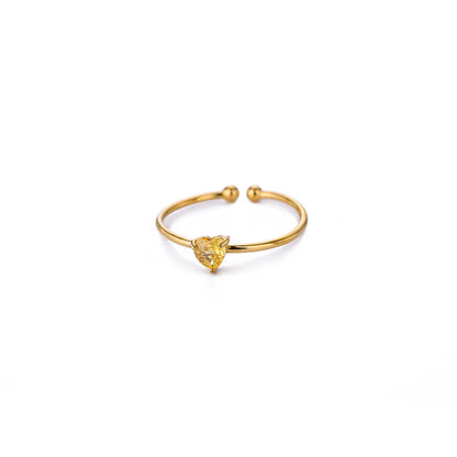 Amour Birthstone Adjustable Ring