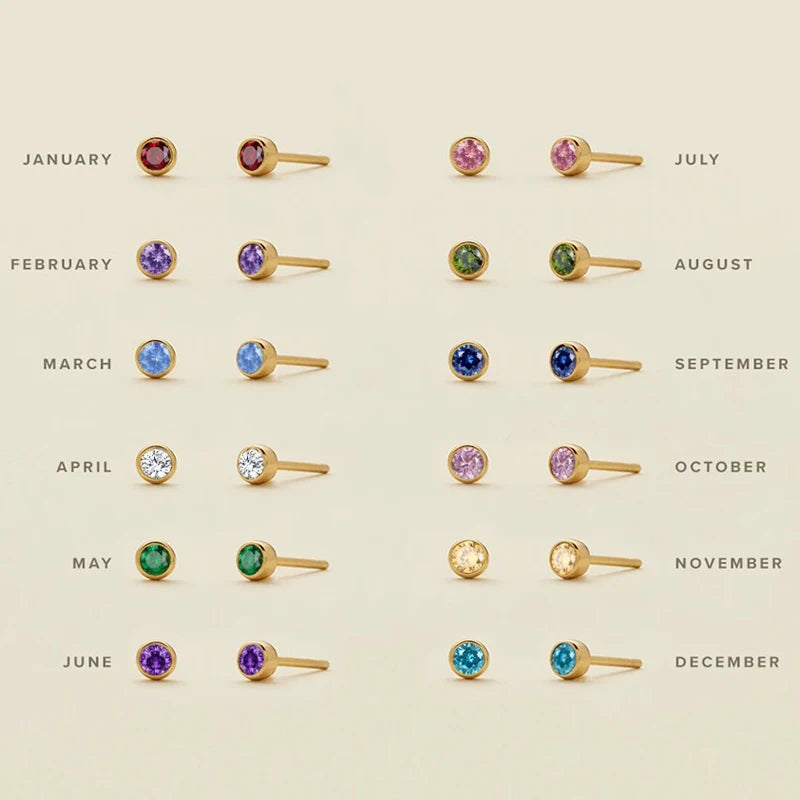 Aris Birthstone Stud Earring