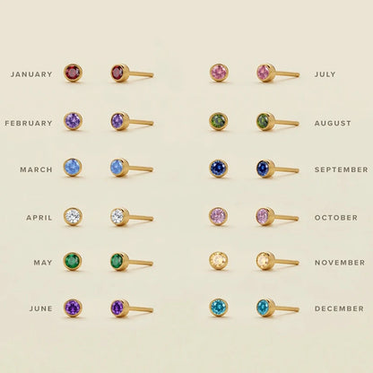 Aris Birthstone Stud Earring