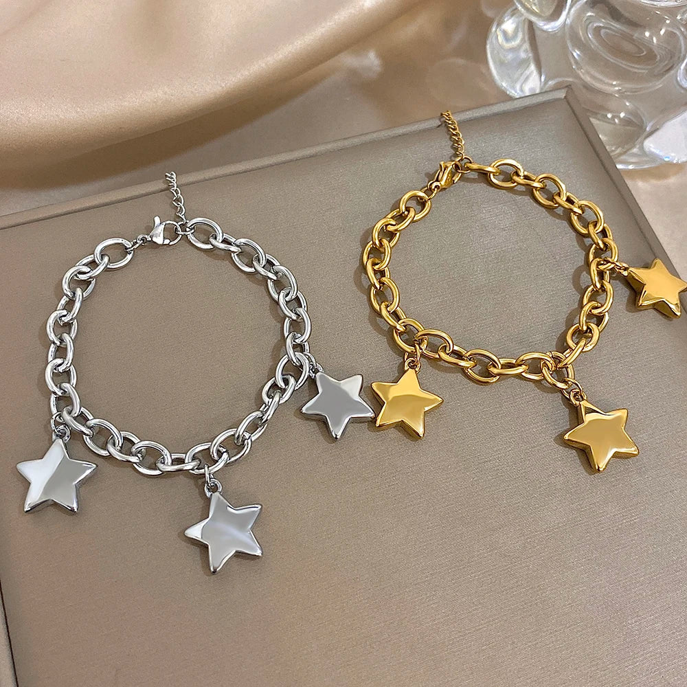 Celeste Star Bracelet, 18k Gold-Plated & Silver-Tone, Water-Resistant