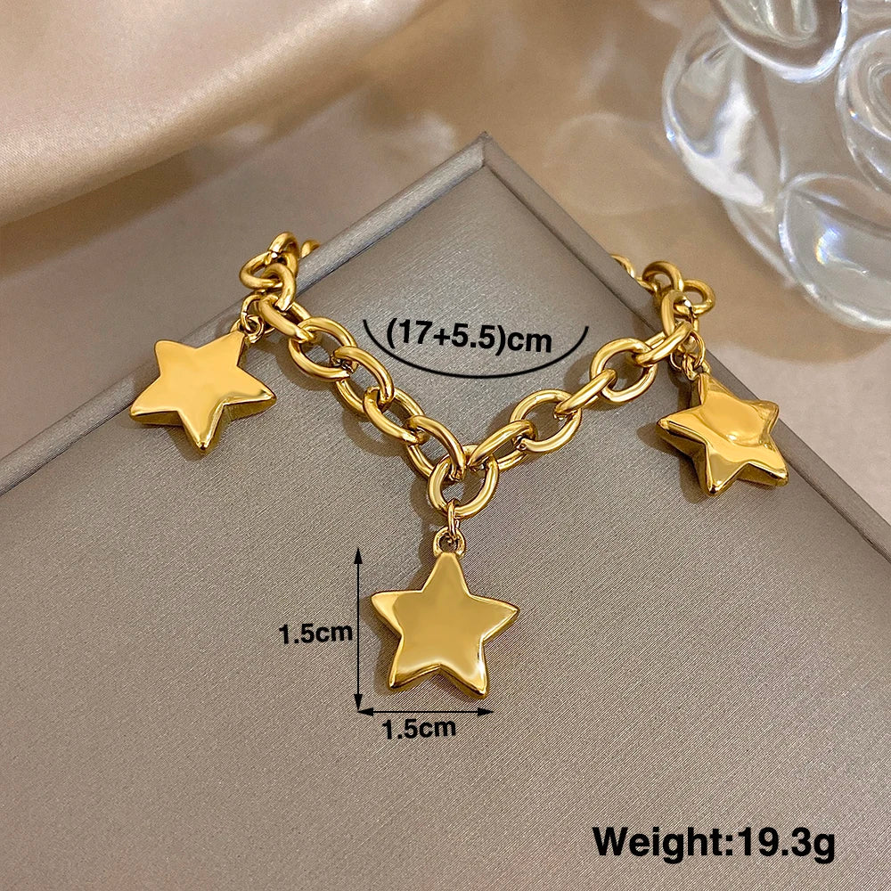 Celeste Star Bracelet, 18k Gold-Plated & Silver-Tone, Water-Resistant