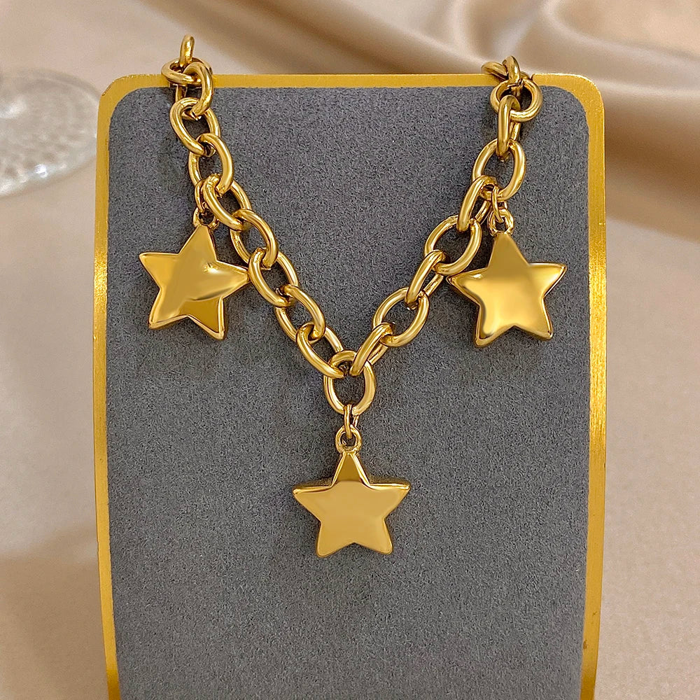 Celeste Star Bracelet, 18k Gold-Plated & Silver-Tone, Water-Resistant