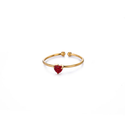 Amour Birthstone Adjustable Ring