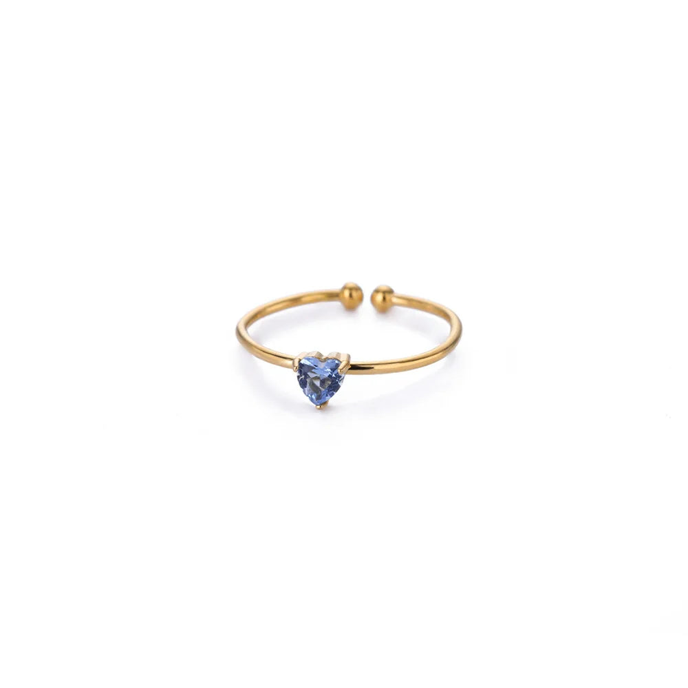 Amour Birthstone Adjustable Ring