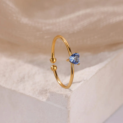 Amour Birthstone Adjustable Ring