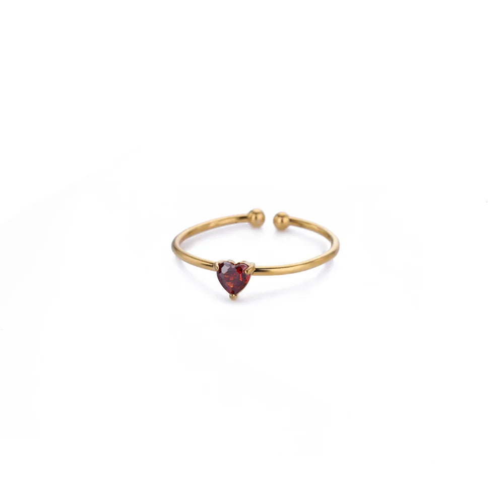 Amour Birthstone Adjustable Ring
