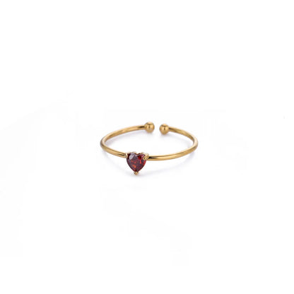 Amour Birthstone Adjustable Ring
