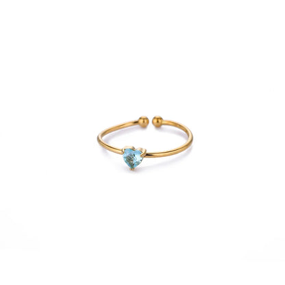 Amour Birthstone Adjustable Ring