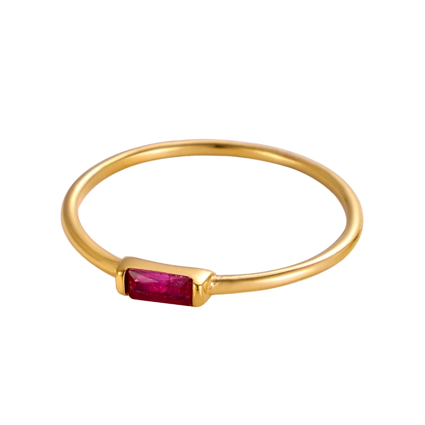 Noor Birthstone Minimal Ring