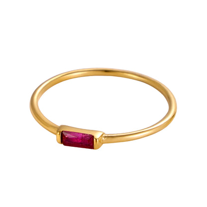 Noor Birthstone Minimal Ring