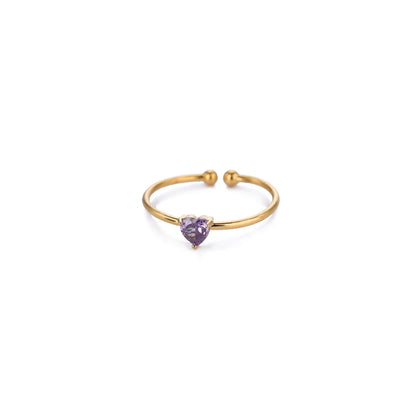 Amour Birthstone Adjustable Ring