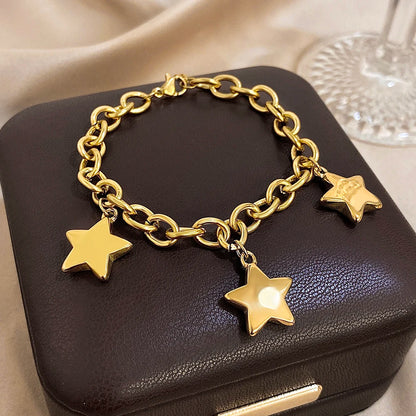 Celeste Star Bracelet, 18k Gold-Plated & Silver-Tone, Water-Resistant