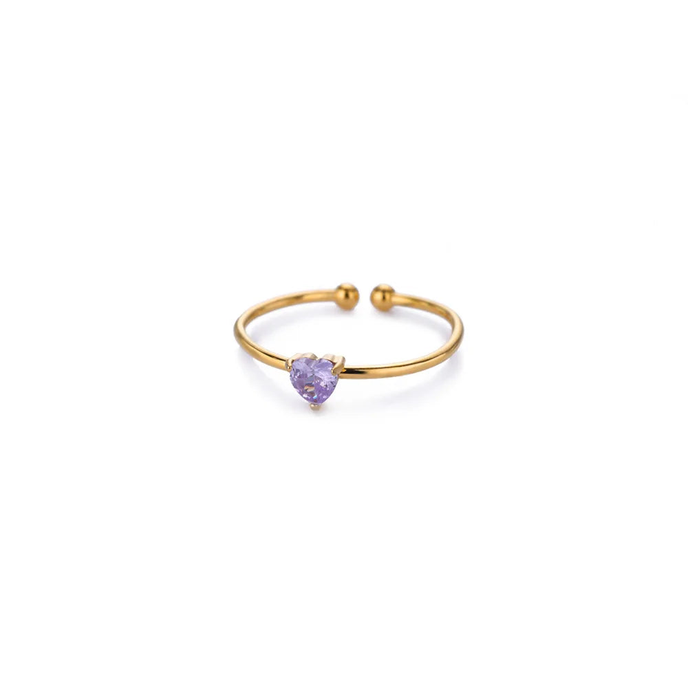 Amour Birthstone Adjustable Ring