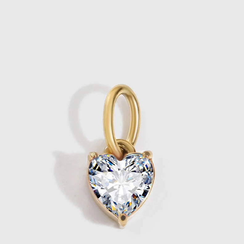 Amour Birthstone Heart Shape Charm