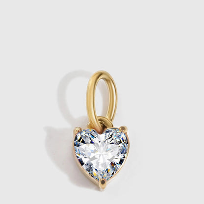 Amour Birthstone Heart Shape Charm