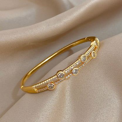 Diana Double Bangle, 18k Gold-Plated & Water-Resistant