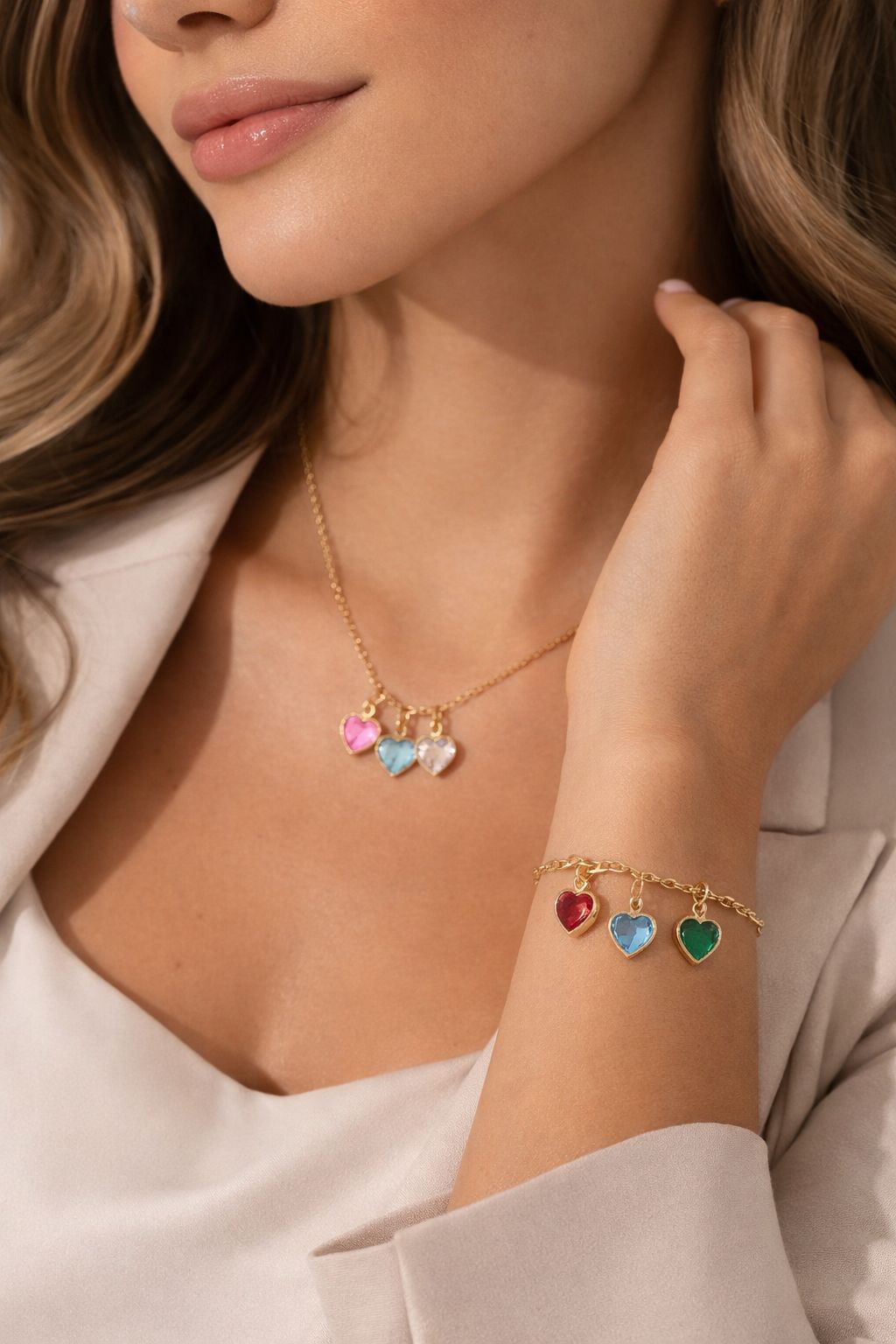 Amour Birthstone Heart Shape Charm