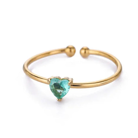 Amour Birthstone Adjustable Ring