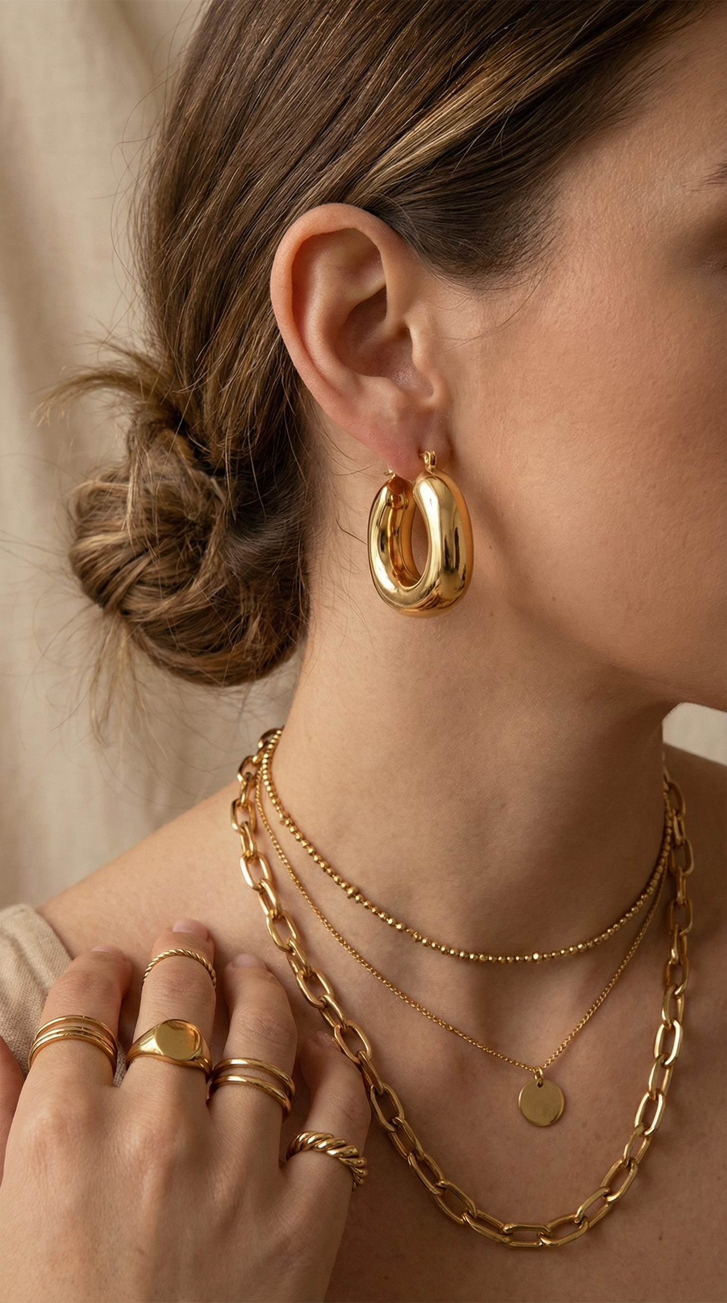 Slavena Bold Hoops