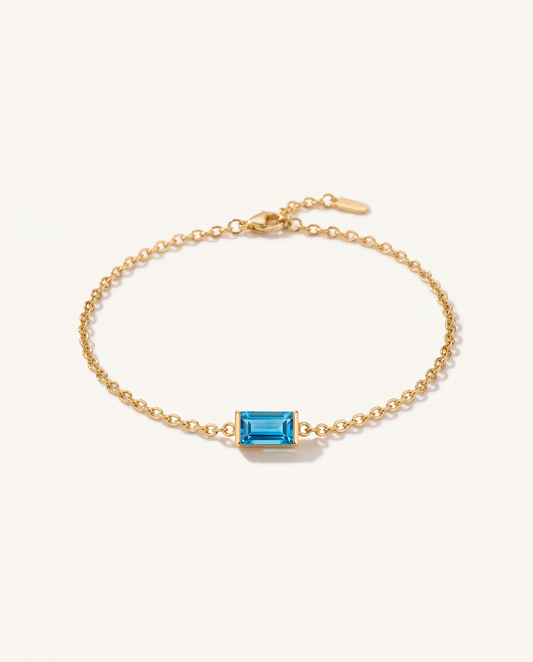 Bianca birthstone bracelet gold