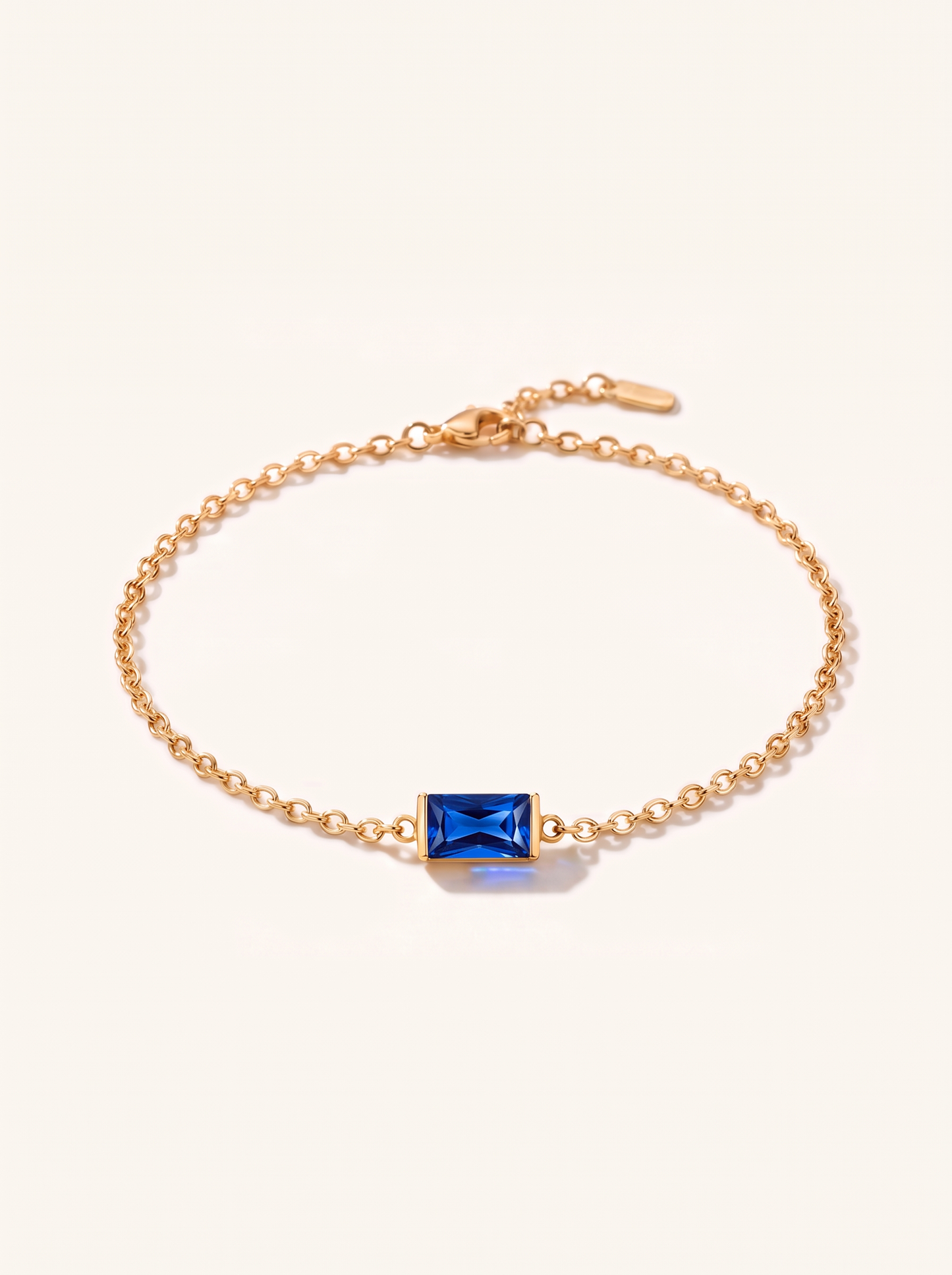 Bianca birthstone bracelet gold royal blue September stone