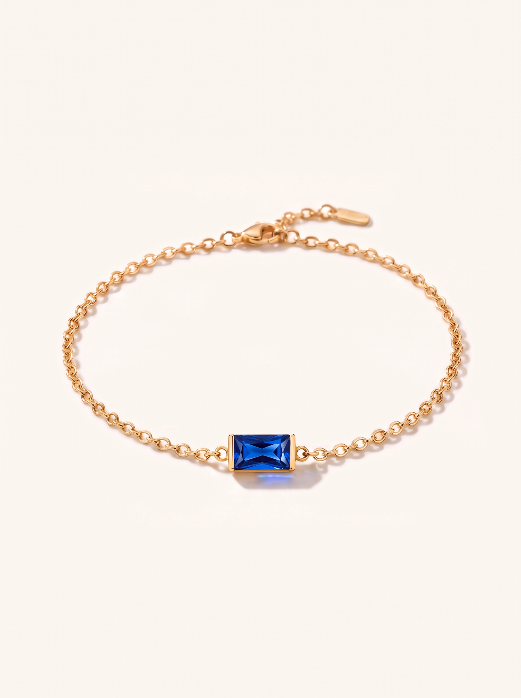 Bianca birthstone bracelet gold royal blue September stone