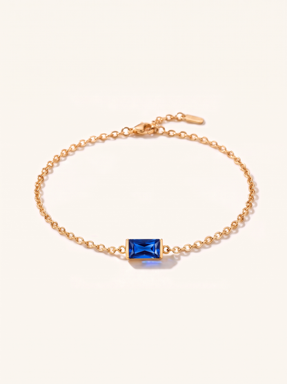 Bianca birthstone bracelet gold royal blue September stone