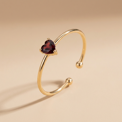 Amour adjustable heart ring gold catalog cover
